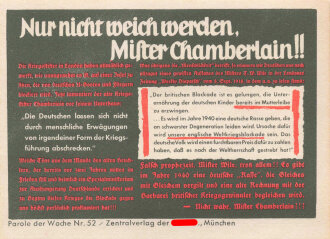 Parole der Woche Nr. 51, "Nur nicht weich werden,...