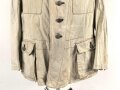 Heer, Feldbluse für Mannschaften Modell 1943. Kammerstück in heller Ausführung. Habe ich in 30 Jahrfen Tätigkeit noch nie gesehen. Ist nicht entfärbt, sondern so produziert. Getragenes Stück