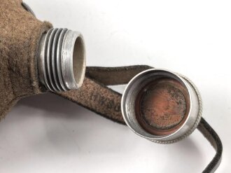 Feldflasche Wehrmacht, HWSD40 gestempelt auf Becher Riemen, Bezug und Flasche