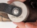 Feldflasche Wehrmacht, HWSD40 gestempelt auf Becher Riemen, Bezug und Flasche