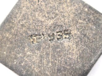 N.S. Sympathieabzeichen, silberner Anhänger mit auf der Spitze stehendem Hakenkreuz, 935er Silber, Höhe ohne Öse 17mm