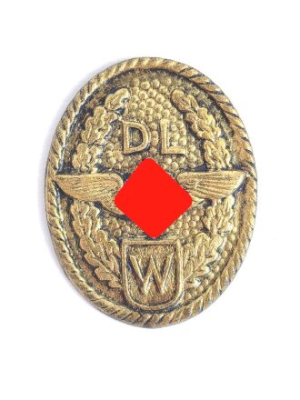Deutscher Luftfahrt Verband ( DLV ) Werbeabzeichen DLW 20mm, Nadel fehlt