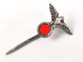 NSDAP Hoheitsabzeichen, Flügelspannweite 13mm, an kurzer Nadel, Rückseitig Klebstoffreste