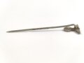 NSDAP Hoheitsabzeichen, Flügelspannweite 14mm, an langer Nadel, Rückseitig Klebstoffreste