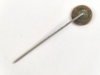 Kameradschaftliche Vereinigung AEG, Mitgliedsabzeichen , Durchmesser 12mm, Rückseitig Klebstoffreste. Emaillierter Blitz auf Sonnenrad