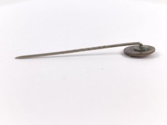 Kameradschaftliche Vereinigung AEG, Mitgliedsabzeichen , Durchmesser 12mm, Rückseitig Klebstoffreste. Emaillierter Blitz auf Sonnenrad