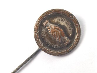 Tragbares Abzeichen " Berufs Blutspender"  Durchmesser 18mm, Rückseitig Klebereste