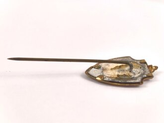 Sympatisantenabzeichen der Sozialdemokratischen Partei Deutschlands SPD.  Rosa Luxemburg, Höhe 21mm, Rückseitig Klebstoffreste
