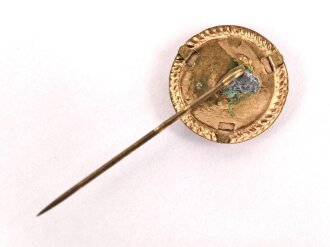 Sympatisantenabzeichen der Sozialdemokratischen Partei Deutschlands SPD.  Karl Liebknecht, Höhe 17mm, Rückseitig Klebstoffreste