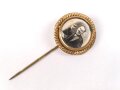 Sympatisantenabzeichen der Sozialdemokratischen Partei Deutschlands SPD.  Karl Liebknecht, Höhe 17mm, Rückseitig Klebstoffreste