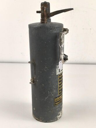 Luftwaffe, "Tetra" Feuerlöscher , Fl 61217. Originallack, vollständig leer. KEIN VERSAND NACH ÜBERSEE