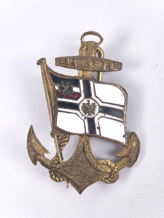 Kaiserlicher Marineverein, Teilemailliertes Abzeichen 31mm