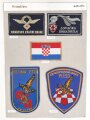 Kroatien, Sammlung Abzeichen Luftwaffe, auf Karton geklebt