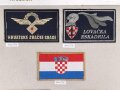 Kroatien, Sammlung Abzeichen Luftwaffe, auf Karton geklebt