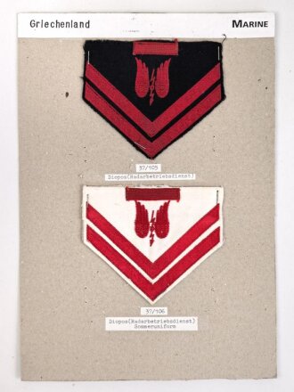 Griechenland, Sammlung Abzeichen Marine, auf Karton...