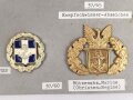 Griechenland, Sammlung Abzeichen Marine, auf Karton getackert