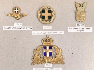 Griechenland, Sammlung Abzeichen Luftwaffe, auf Karton...