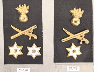 Griechenland, Sammlung Rangabzeichen, auf Karton getackert