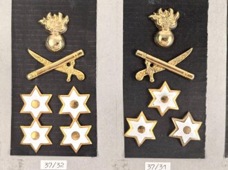 Griechenland, Sammlung Rangabzeichen, auf Karton getackert