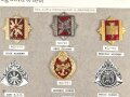 Jugoslawien, Sammlung Abzeichen Militärschulen und Akademien, auf Karton geklebt