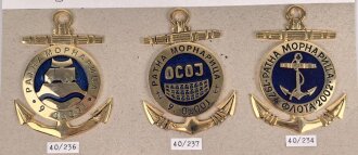 Jugoslawien, Sammlung Abzeichen Marine, auf Karton geklebt