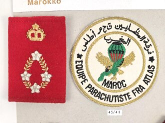 Marokko, Sammlung Abzeichen Luftwaffe, auf Karton geklebt