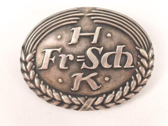 Silberne Brosche " H. Fr-Sch. K. " Breite 38mm