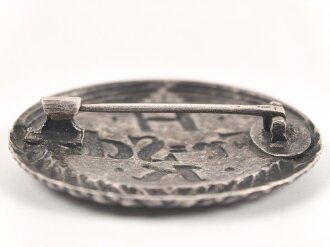 Silberne Brosche " H. Fr-Sch. K. " Breite 38mm