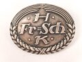 Silberne Brosche " H. Fr-Sch. K. " Breite 38mm