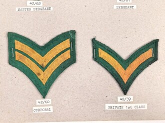 Irak, Sammlung Rangabzeichen, auf Karton getackert