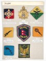 Nepal, Sammlung Ärmelabzeichen, Mützenabzeichen und Polizei, auf Karton getackert