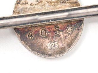 Unbekanntes Kleinabzeichen / Stabbrosche 30mm, 925 Silber