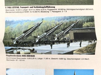 Bundeswehr,  Plakat "Luftfahrzeuge und Waffensysteme der Luftwaffe", Maße: 59 x 84 cm