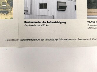 Bundeswehr,  Plakat "Luftfahrzeuge und Waffensysteme der Luftwaffe", Maße: 59 x 84 cm