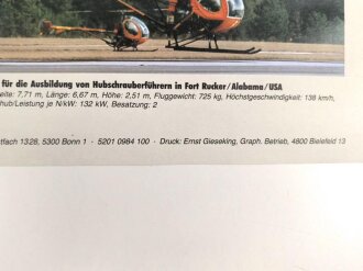 Bundeswehr,  Plakat "Luftfahrzeuge und Waffensysteme der Luftwaffe", Maße: 59 x 84 cm