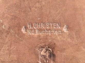 Schweiz, Spaten datiert 1944 in Hülle. Ungereinigt
