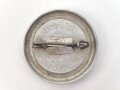 NSDAP Gau Sachsen Erinnerungsabzeichen für die Teilnehmer des Marsches der Politischen Leiter zum Reichsparteitag 1937 Steckabzeichen, Aluminium getönt, Durchmesser 29mm