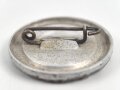 NSDAP Gau Sachsen Erinnerungsabzeichen für die Teilnehmer des Marsches der Politischen Leiter zum Reichsparteitag 1937 Steckabzeichen, Aluminium getönt, Durchmesser 29mm