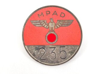 Unbekanntes Kleinabzeichen " MPAD" Durchmesser...