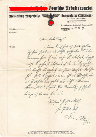 NSDAP Kreisleitung Langensalza ( Thüringen) ,...