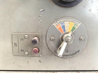 Fernschreiber / Hellschreiber Anschlussgerät, Stromversorgung.  Originallack, Funktion nicht geprüft