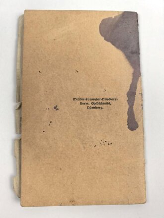 Militärpaß eines Pionier, Diensteintritt am 1.6.1917 beim Rekruten Depot Kraftfahr Ersatz Abteilung  2 Nürnberg. Bis Kriegsende dort verblieben. Dazu sein Führerschein