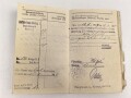 Militärpaß eines Pionier, Diensteintritt am 1.6.1917 beim Rekruten Depot Kraftfahr Ersatz Abteilung  2 Nürnberg. Bis Kriegsende dort verblieben. Dazu sein Führerschein