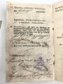 Militärpaß eines Pionier, Diensteintritt am 1.6.1917 beim Rekruten Depot Kraftfahr Ersatz Abteilung  2 Nürnberg. Bis Kriegsende dort verblieben. Dazu sein Führerschein