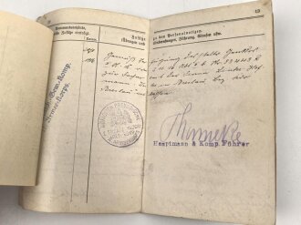 Militärpaß eines Musketier, Diensteintritt am 15.10.1905 bei Infanterie Regiment Nr. 22