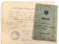 Militärpaß eines Musketier, Diensteintritt am 15.10.1905 bei Infanterie Regiment Nr. 22