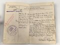 Militärpaß eines Musketier, Diensteintritt am 15.10.1905 bei Infanterie Regiment Nr. 22