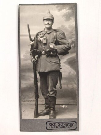 1. Weltkrieg , Ausmarschfoto 5,5 x 12cm