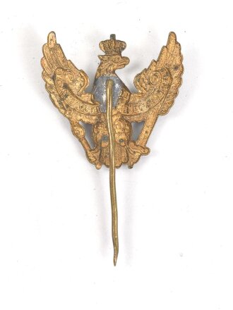 Schwedter Adler, Schirmmützenadler für Angehörige im Kavallerie-Regiment Nr. 6 der Wehrmacht. Höhe ohne Nadel 25mm
