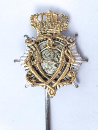 Preussen,  Zivilnadel für Angehörige im Füsilier Regiment von Gersdorff (Kurhessisches) Nr. 80 . 25mm, Krone verbogen